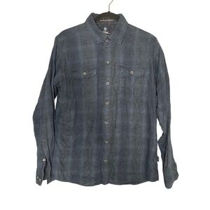 Kuhl Mens Blue Plaid Button Front Shirt Long Sleeve Outdoor Casual Small